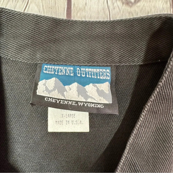 vintage cheyenne outfitters western boho denim vest sz XL bandana print - Picture 5 of 7